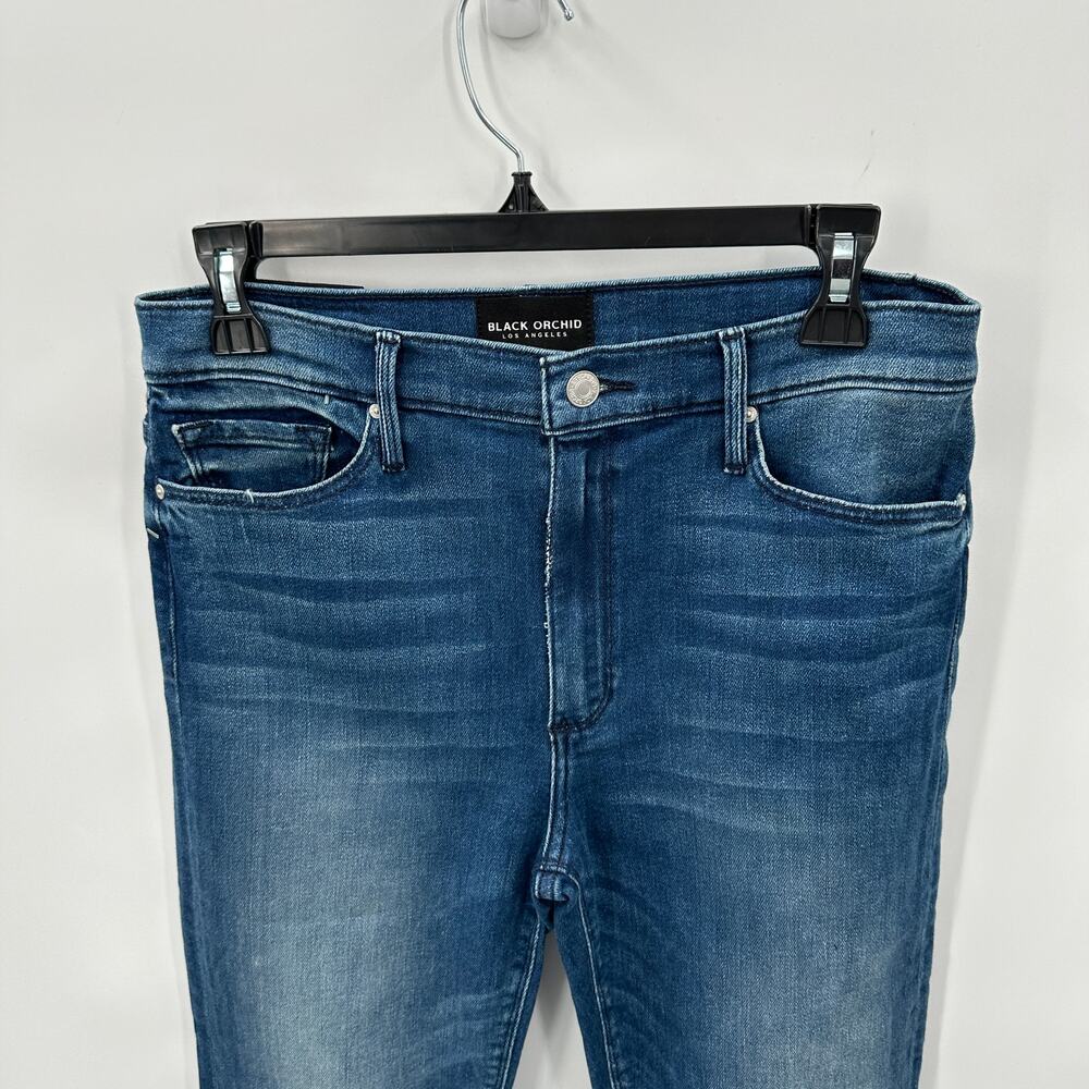 BLACK ORCHID NWT Carmen High Rise Ankle Fray Italian Skinny Denim Jean // 29 - Picture 5 of 11